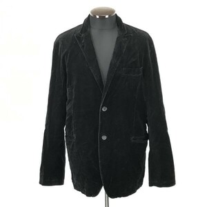 ルイシャブロン/louis chavlon★ベロア/テーラードジャケット【メンズL/黒/black】ショートコート/Jacket/Jumper◆BH810