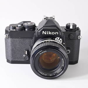 〇0848_03 【ジャンク】Nikon FM ブラック 一眼レフフィルムカメラ ニコン NIKKOR 50㎜ 1:1.4 MF フィルム マニュアルフォーカス