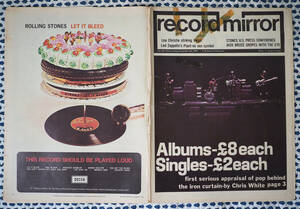 ★イギリス音楽誌【Record Mirror】1969年12月6日号★Tremeloes/Robert Plant/Jack Bruce/Bee Gees Column/Let It Bleed 全面広告