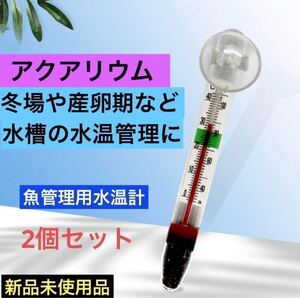 めだか 水温計メダカ飼育 2個セット温度計 アクアリウム 水質 稚魚管理 産卵期 水槽 レイアウト コンパクト 軽量 ガラス