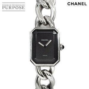 シャネル CHANEL プルミエール Mサイズ H0452 ヴィンテージ レディース 腕時計 ブラック クォーツ ウォッチ Premiere 90240804