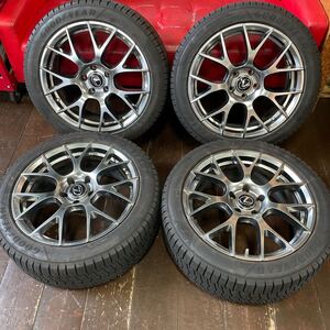 レクサス IS30系【美品！】2022年製 グッドイヤー ICENAVI 235/45R18【18×8.0J 5-114.3 INSET41 】マルカ MID 