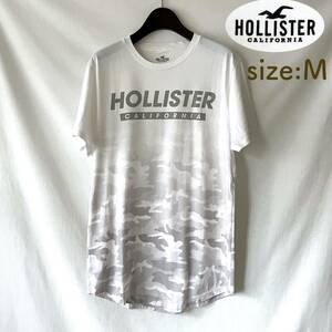 ■ HOLLISTER ホリスター ■ Tシャツ ■ 半袖 ■ ロゴプリント ■ カモフラ グラデーション ■ ホワイト ■ M ■ 180/96A ■ /