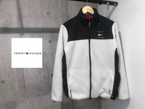 TOMMY HILFIGER GOLF トミー ヒルフィガー ゴルフ フリース x ナイロン リバーシブル ジャケット M/ブルゾン/白 赤/メンズ/THMA185