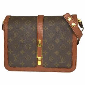 【1円～】ルイヴィトン LOUIS VUITTON バッグ ショルダーバッグ ロンポアン モノグラム M51412 レザー ブラウン ゴールド金具 中古