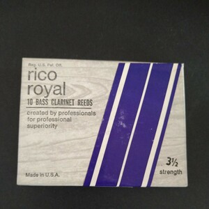 もはや骨董品級！未使用　未開封　★rico royal リード★ 当時物！バス　クラリネット　3 1/2　 10枚　　入り バスクラ