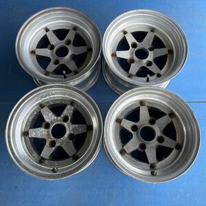 深リム　3ピース　SSR スピードスター ロンシャン XR-4 13×7J+0(実測) PCD114.3-4穴　ハブ径約70mm アルミホイール4本セット