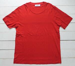 正規品 JIL SANDER ジルザンダー　無地 クルーネックTシャツ XL 赤 ギリシャ製