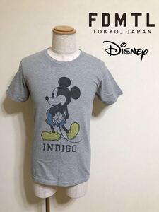 FUNDAMENTAL AGREEMENT LUXURY DISNEY ファンダメタル アグリーメント ラグジュアリー ディズニー ミッキー Tシャツ 半袖 サイズL グレー