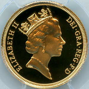 イギリス エリザベス2世 1986年 ソブリン 金貨 PCGS PR70DCAM