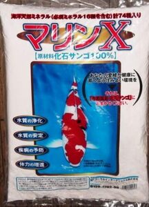 コーラルインターナショナル株式会社　マリンX（5Kｇ）　×　2袋セット　　　鯉は一日一寸、マリンXも同じ
