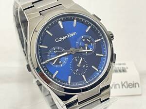 Calvin Klein ブルー＆ガンメタリック 25200443 Destinguish 腕時計 【未使用・中古】／カルバン クライン／メンズ／クォーツ／アナログ