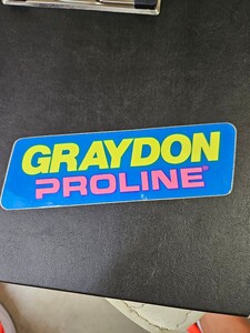 GRAYDONステッカー　プロラインGRAYDON　ステッカー　当時物　昭和レトロ　ビンテージ　チャンバー　GRAYDONPROLINE