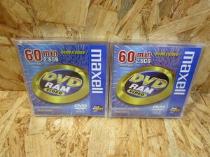 （新品）maxell ビデオカメラ用8cmDVD-RAM 両面2.8GB/60分 ２個セット