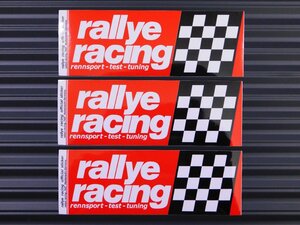 ◆送料\110◆【rallye racing・アメリカ カー雑誌】※《レーシングステッカー／３枚セット》　(品番ms139)　アメリカン雑貨　ガレージ