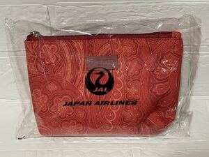 未開封☆JAL 日本航空　エトロ　ETOROビジネスクラス　アメニティ ポーチ　雑貨　化粧ポーチ　レッド　赤色