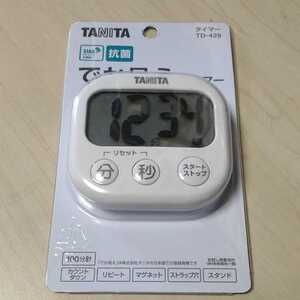 ◇TANITA タニタ　抗菌でか見えタイマー　TD-429IV　99分59秒計　アイボリー