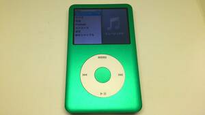 美品 iPod classic (160GB→SSD 512GB 大容量化) グリーンホワイト (外装一式 バッテリー等 新品) 第7世代 本体