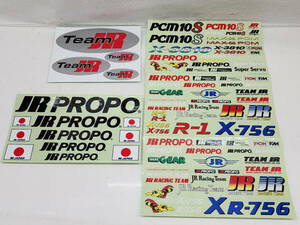 ★ R60820　未使用　JR PROPO　TEAM JR　ステッカー　ラジコン　飛行機　ヘリコプター などに　シール　デカール　5枚セット ★