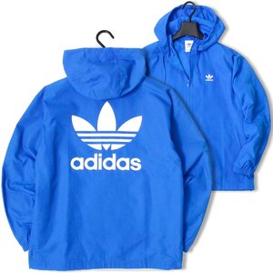 新品 秋冬 アディダス オリジナルス ジップアップ ジャケット XL 青 adidas originals ブルゾン ウインドブレーカー フーディ ◆GI3528B