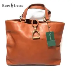 Ralph Lauren レザー トート バッグ エイジング 馬具 金具