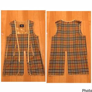 ENGLAND製☆90sOLD BURBERRY/オールドバーバリー メンズサイズL並？ コート/ウールライナーベスト 裏表.ノバチェック総柄 個性的古着コーデ