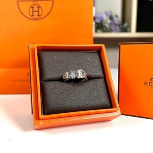 美品 HERMES ベルトモチーフ サンチュール silver ring #9