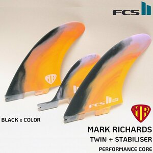 ■FCS-2 MR TWIN 2+1 Black x Color■マーク リチャーズ ツインフィン +スタビライザー FCS2 純正 正規品 ツイン MARK RICHARDS