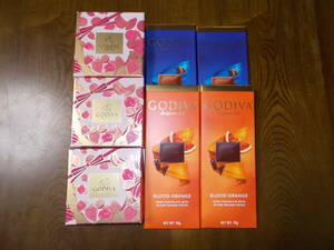 ゴディバ　チョコレート（ブラッドオレンジ・アソートメント・ミルク）合計7個