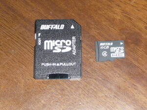 送料無料！動作保証！BUFFALO microSDHC 16GB クラス④ SDカードアダプタ付