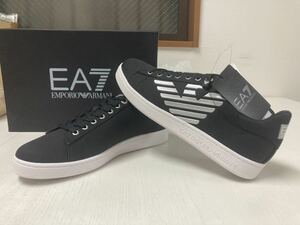 管20001 新品　エンポリオアルマーニ(EMPORIO ARMANI)EA7★メンズ★シューズ ★スニーカー★約27.5cm US9.5 靴　黒×シルバー