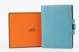 【超美品】HERMES エルメス アジェンダPM 手帳カバー □I刻印 ブルージーン ブランド小物【QM50】