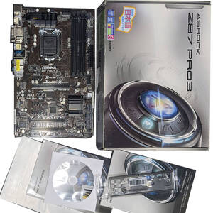 【中古】ASRock Z87 Pro3(※ピン1本折れあり) + CPU(i7 4790)、メモリ(16GB)セット