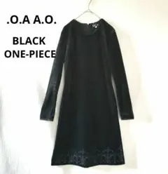 【OA AO】黒ベルベット　ミニワンピース　美シルエット　おでかけ