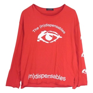 John UNDERCOVER ジョンアンダーカバー 18SS JUU4803-3 The in dispensables プリント 長袖 カットオフ カットソー Tシャツ ロンT【中古】