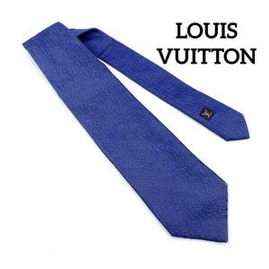 『LOUIS VUITTON』ルイヴィトン 総柄ネクタイ / ブルー