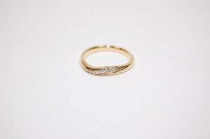 ４℃　ヨンドシー　K１８　イエローゴールド　ダイヤモンド　リング　指輪　サイズ約６号　【中古】【当日発送】