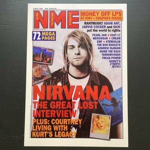 ポスター★カート・コバーン NME 1995 表紙ポスター（Kurt Cobain）★Nirvana/ニルバーナ/コートニー・ラブ/フー・ファイターズ