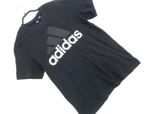 adidas アディダス ロゴ Tシャツ 黒 ■◆ ☆ eec4 メンズ