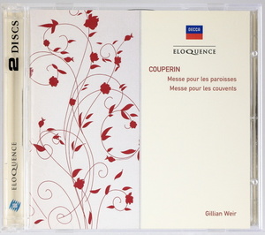 2CD　クープラン：オルガン・ミサ曲集　ジリアン・ウィーア　　F.COUPERIN：ORGAN MASSES　GILLIAN WEIR