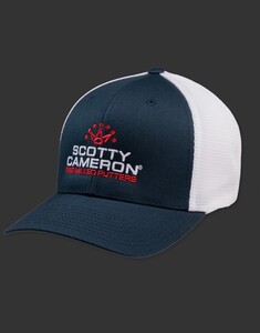 セール　Scotty Cameron　スコッティ・キャメロン キャップ Hat - Crown Stacked - Flexfit Mesh Trucker - Navy/White　新品