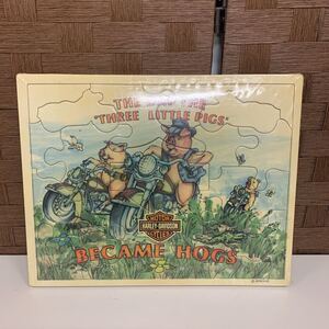 【希少品】Harley-Davidson THREE LITTLE PIGS puzzle ハーレーダビッドソン 三匹の子豚 パズル BECAME HOGS 2000 豚 ぶた ハーレー