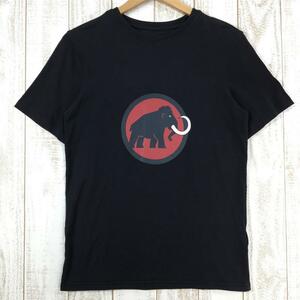 MENs XS マムート ロゴ Tシャツ Logo T-Shirt オーガニックコットン MAMMUT 1041-07290 ブラック系