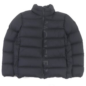 美品□MONCLER モンクレール 21-22AW DIENG GIUBBOTTO ロゴプリント ワッペン フード入り ダウンジャケット ブラック 1 正規品 メンズ