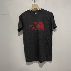 ☆送料無料☆THE NORTH FACE☆ロゴプリントTシャツ☆美品☆S☆ストレッチ☆チャコールグレー☆H21c