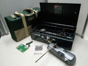 Coleman コールマン ツーバーナー コンロ 414 パワーハウス 2004年09月 2バーナーコンロ キャンプ アウトドア ハンドル ケース付き