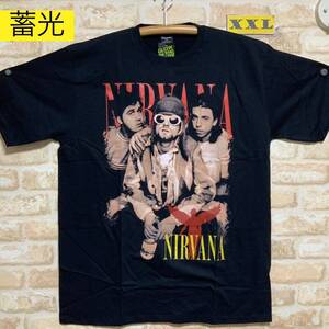 ニルヴァーナ ニルバーナ NIRVANA Tシャツ　XXLサイズ　蓄光　ロックバンド