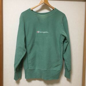 チャンピオン 青単タグ リバースウィーブ スウェット グリーン Mサイズ USED champion REVERSE WEAVE 緑 アメカジ 古着