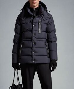 22AW　モンクレール　フーディー　ナイロン ダウン ジャケット　ダークネイビー　国内正規品　MONCLER　#A3