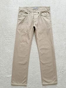 エディスリマン期 08SS Dior size29 イタリア製 コットンパンツ ベージュ メンズ ディオールオム ジーンズ ダメージ加工 8E3111740696